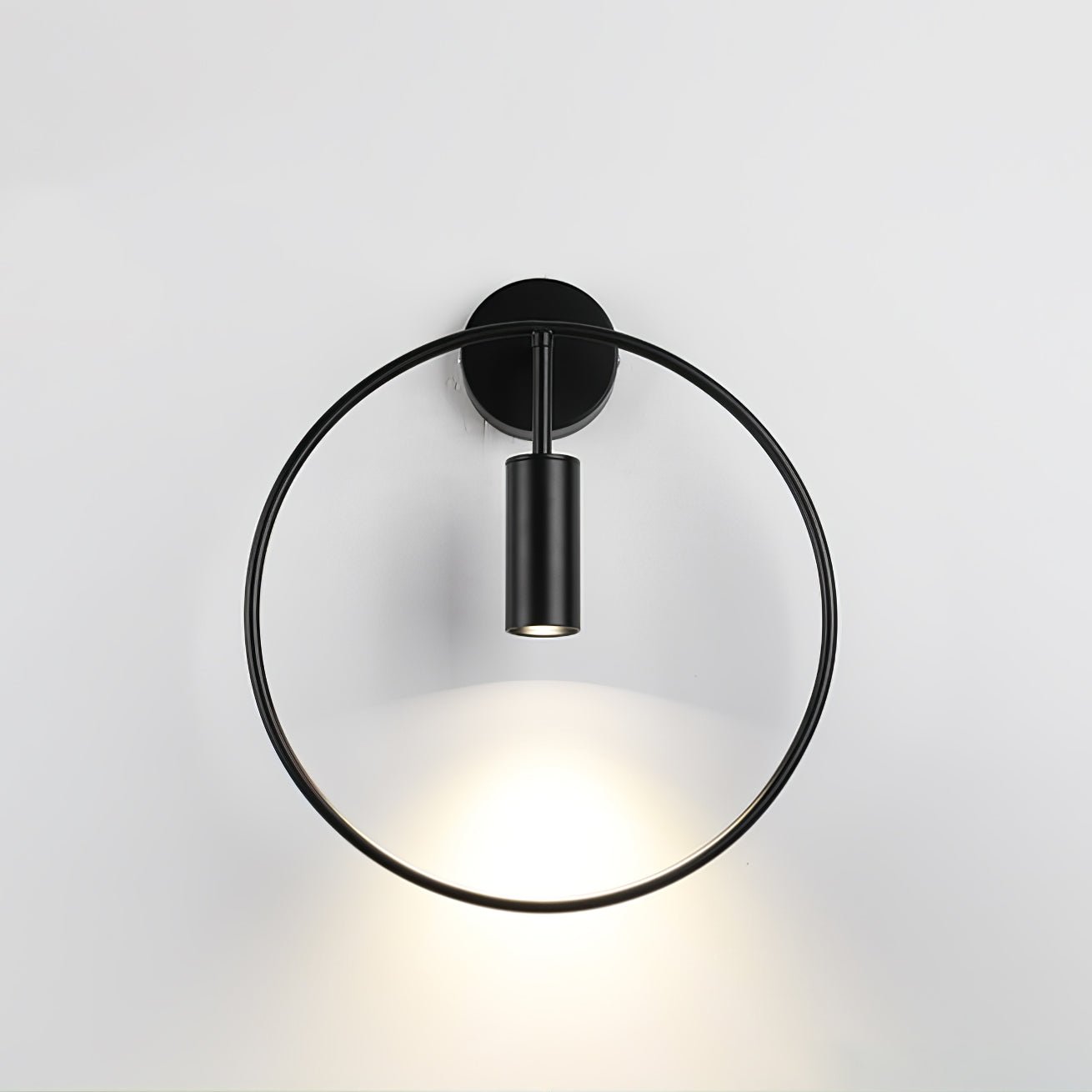 Modern Black Geometric Adjustable Wall Sconce for Bedside and Reading Nooks