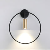 Modern Black Geometric Adjustable Wall Sconce for Bedside and Reading Nooks