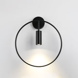 Modern Black Geometric Adjustable Wall Sconce for Bedside and Reading Nooks