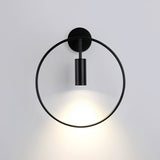 Modern Black Geometric Adjustable Wall Sconce for Bedside and Reading Nooks