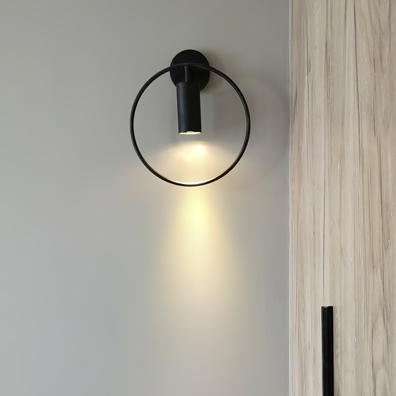 Modern Black Geometric Adjustable Wall Sconce for Bedside and Reading Nooks