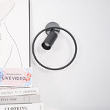 Modern Black Geometric Adjustable Wall Sconce for Bedside and Reading Nooks