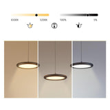 Modern Black Geometric LED Pendant Light 3 Piece Set for Dining Room and Kitchen Island