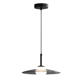 Modern Black Glass UFO LED Pendant Light Nordic Minimalist Chandelier for Kitchen Island