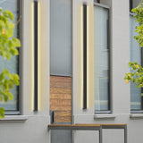 Modern Black IP65 Waterproof LED Long Strip Outdoor Wall Sconce for Porch and Exterior Lighting