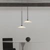 Modern Black LED Cone Pendant Light with White Acrylic Shade and Adjustable Cord 5W