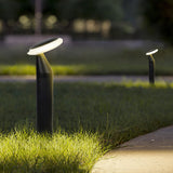 Modern Black LED Mushroom Pathway Light Waterproof Outdoor Aluminum Landscape Lawn Lamp