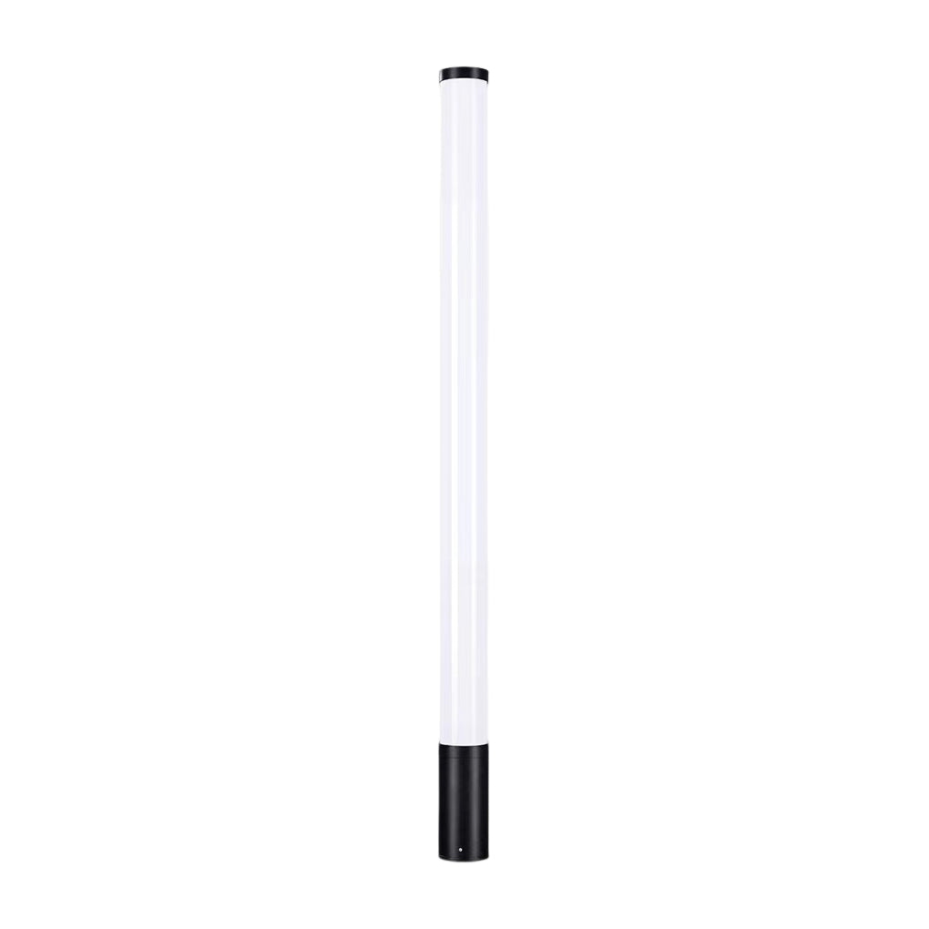 Modern Black LED Outdoor Garden Pathway Light Cylindrical Waterproof Acrylic Post Lamp