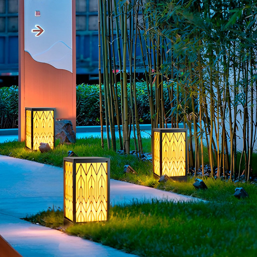 Modern Black LED Outdoor Lawn Lamp Waterproof IP65 Pathway Landscape Lighting for Garden