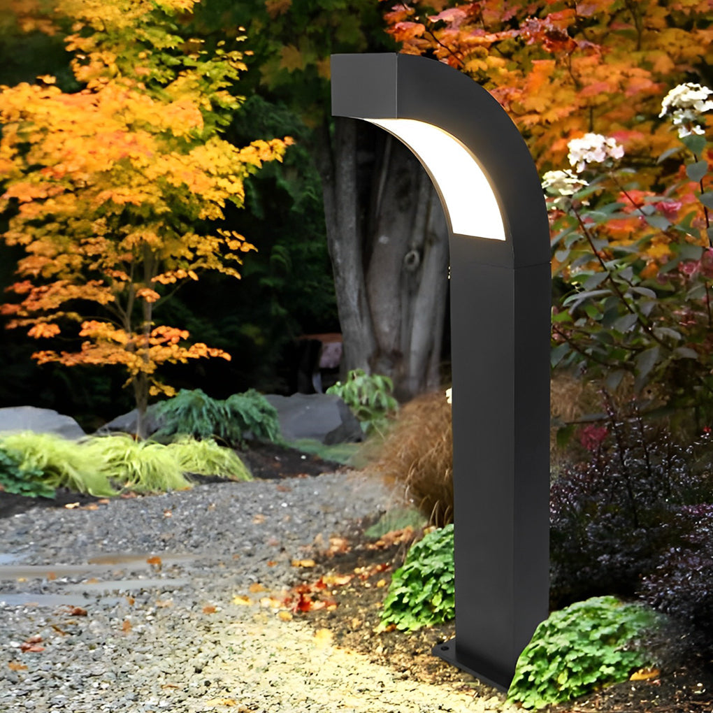 Modern Black LED Outdoor Path Light IP65 Waterproof Aluminum Landscape Lighting 24 Inch