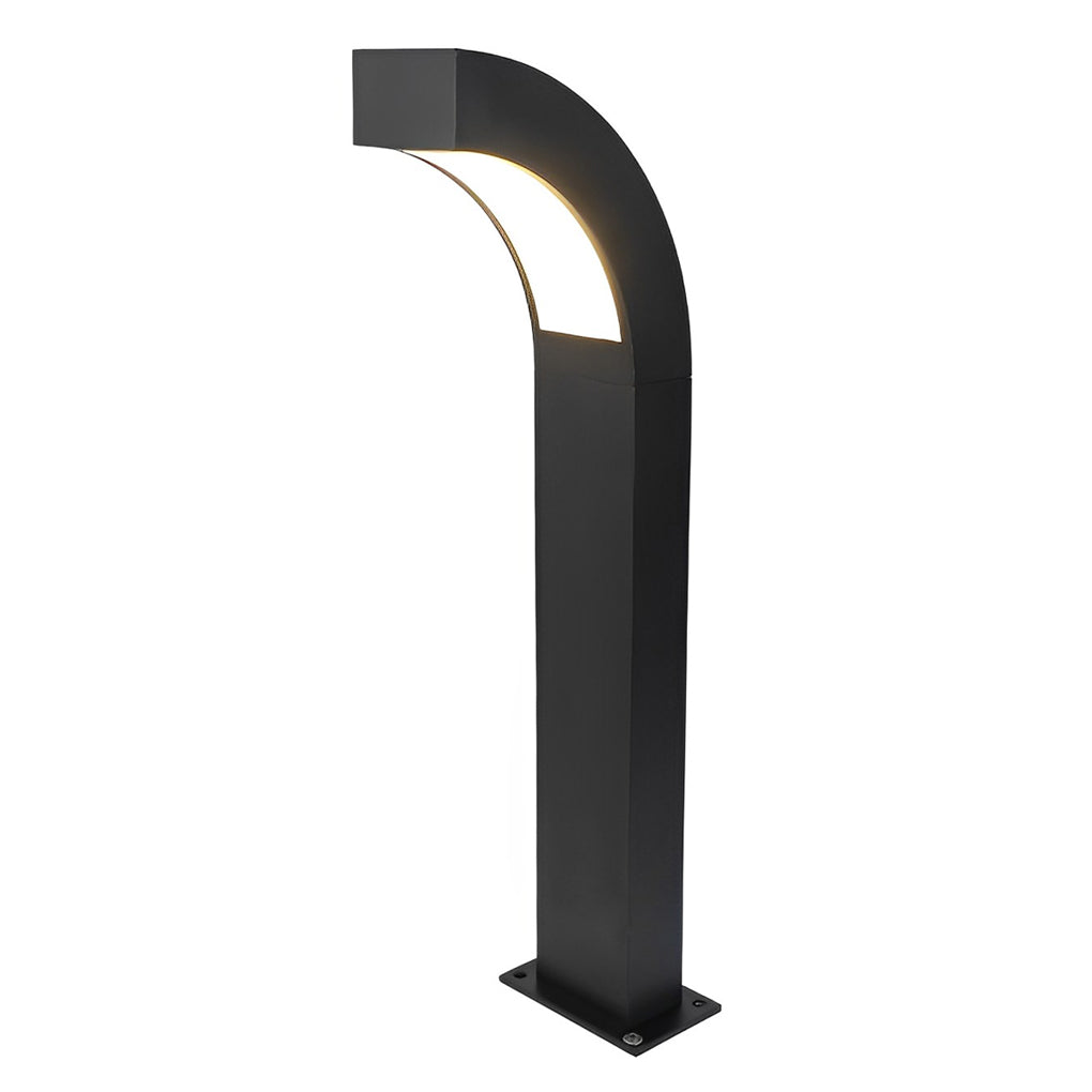 Modern Black LED Outdoor Path Light IP65 Waterproof Aluminum Landscape Lighting 24 Inch