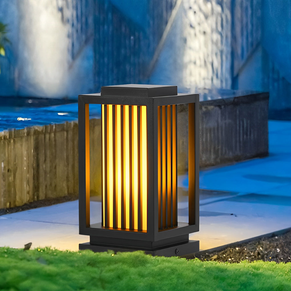 Modern Black LED Outdoor Path Light IP65 Waterproof Minimalist Garden Lawn Lamp for Villa Walkways