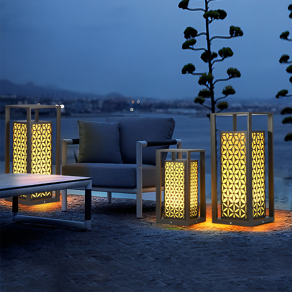 Modern Black LED Outdoor Path Light Waterproof Landscape Garden Lawn Lamp Warm White Lighting