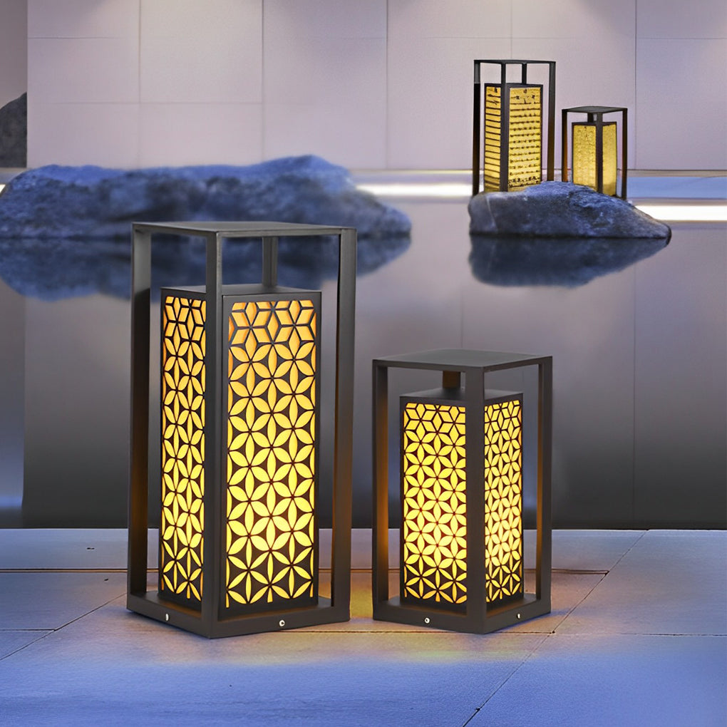 Modern Black LED Outdoor Path Light Waterproof Landscape Garden Lawn Lamp Warm White Lighting