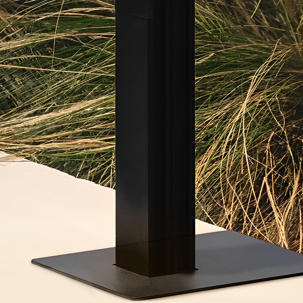 Modern Black LED Outdoor Pathway Light Waterproof Stainless Steel Garden Lawn Bollard Lamp