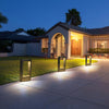 Modern Black LED Outdoor Post Light Waterproof Rectangular Bollard Lamp for Garden Pathway