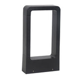 Modern Black LED Outdoor Post Light Waterproof Rectangular Bollard Lamp for Garden Pathway
