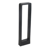 Modern Black LED Outdoor Post Light Waterproof Rectangular Bollard Lamp for Garden Pathway