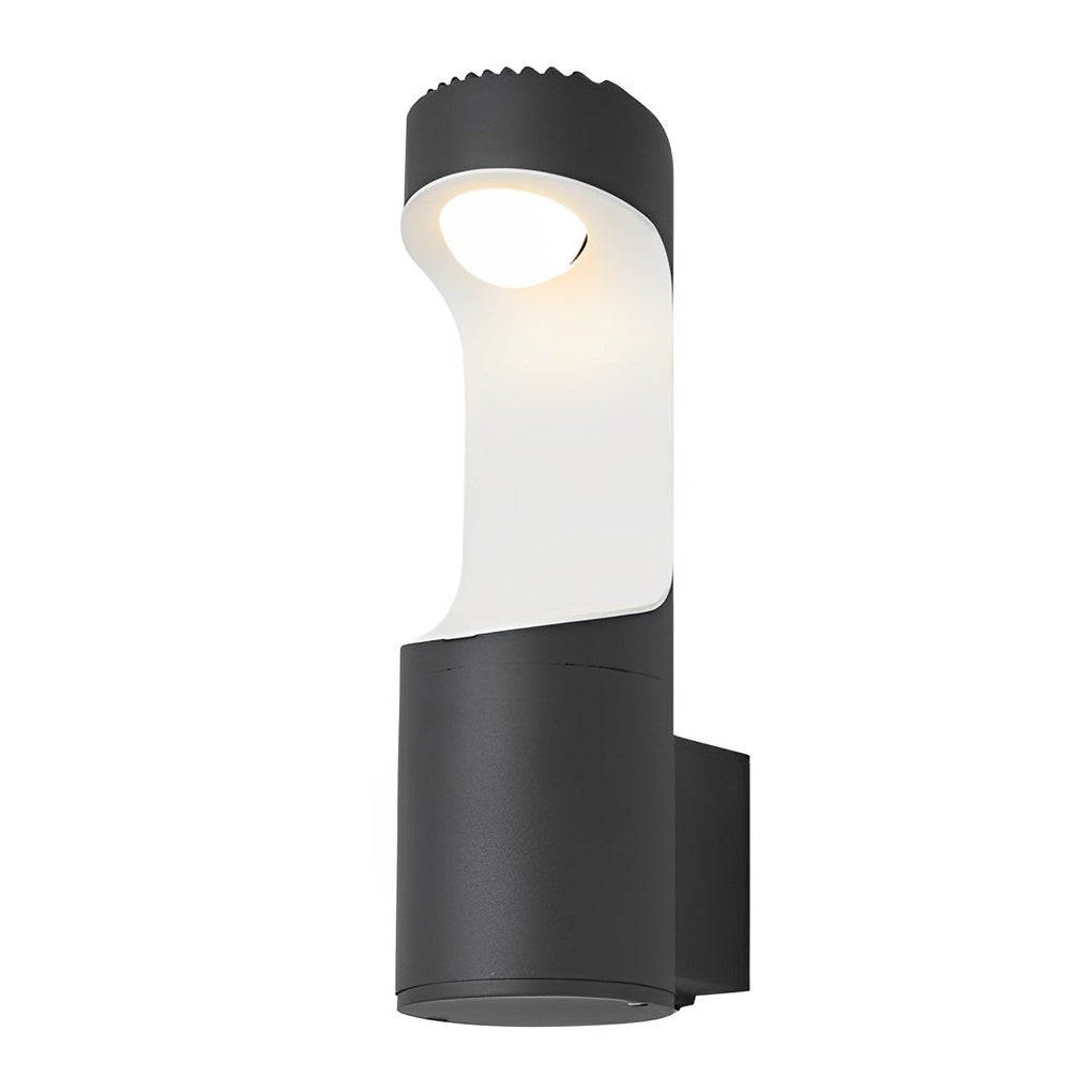 Modern Black LED Outdoor Wall Light Waterproof Aluminum Exterior Sconce for Garden Balcony