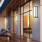 Modern Black LED Outdoor Wall Sconce Waterproof Exterior Minimalist Lighting for Porch and Garden