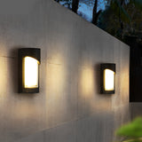 Modern Black LED Outdoor Wall Sconce Waterproof Exterior Porch Light for Balcony and Courtyard