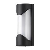 Modern Black LED Outdoor Wall Sconce Waterproof Exterior Porch Light for Balcony and Courtyard