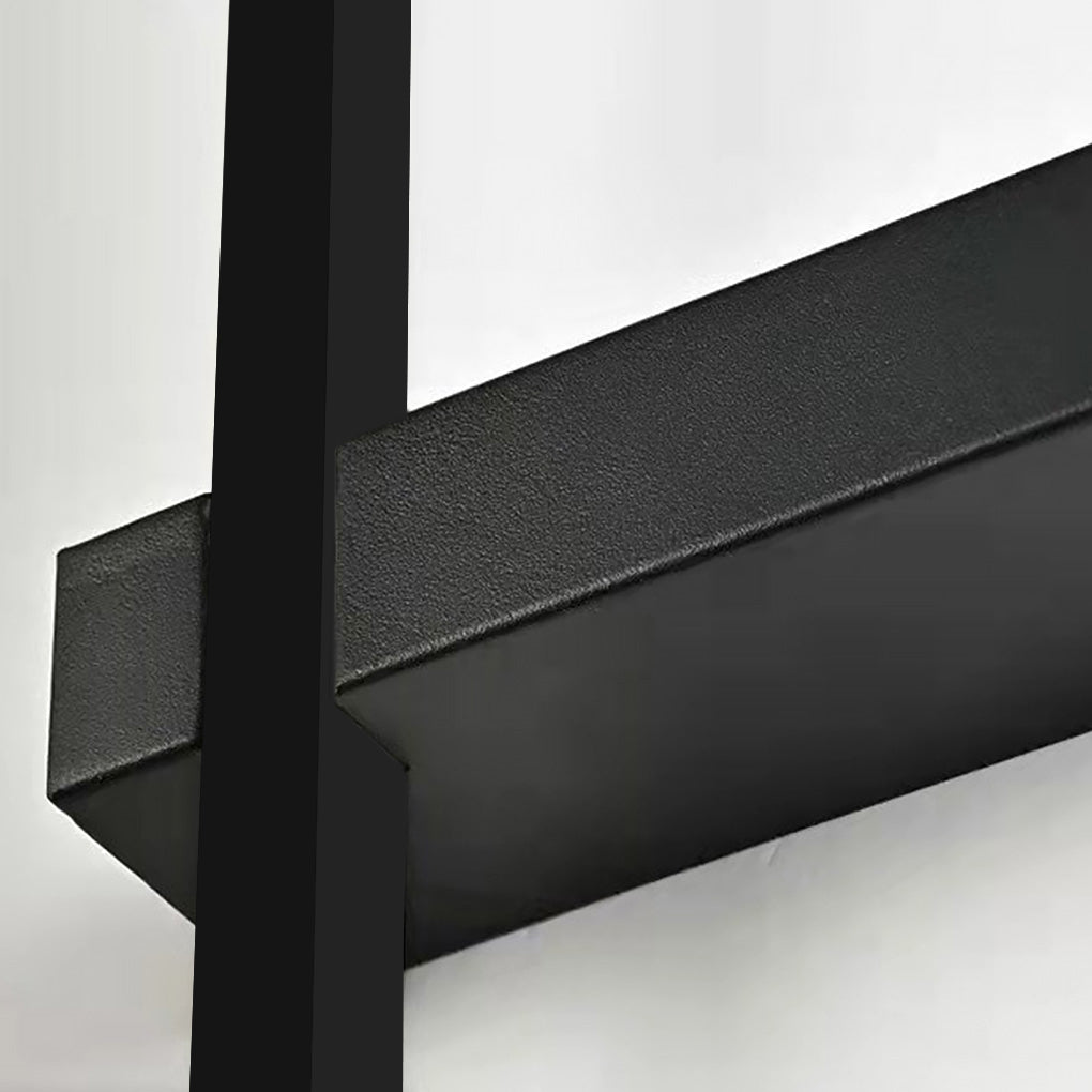 Modern Black LED Outdoor Wall Sconce Waterproof Linear Porch Light for Garden and Patio
