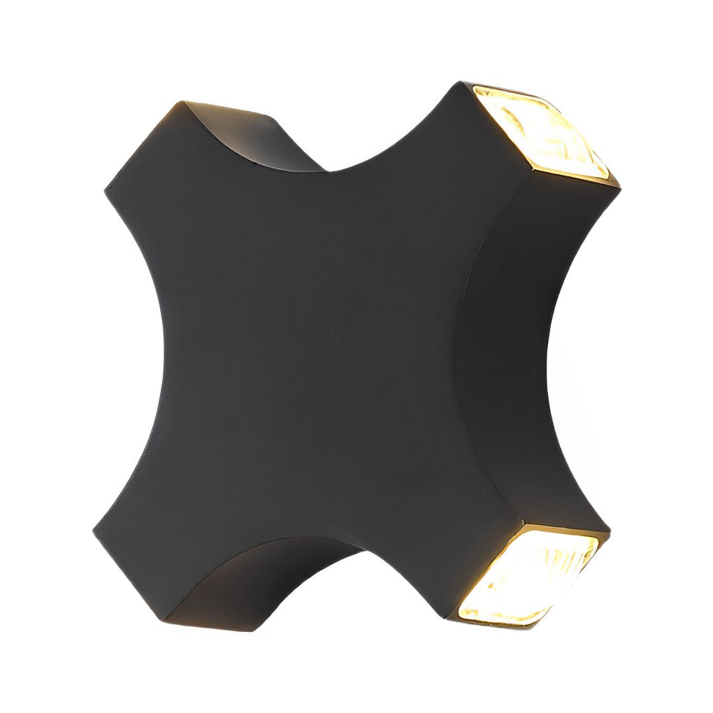 Modern Black LED Outdoor Wall Sconce Waterproof Starlight Decorative Garden Light for Yard and Patio