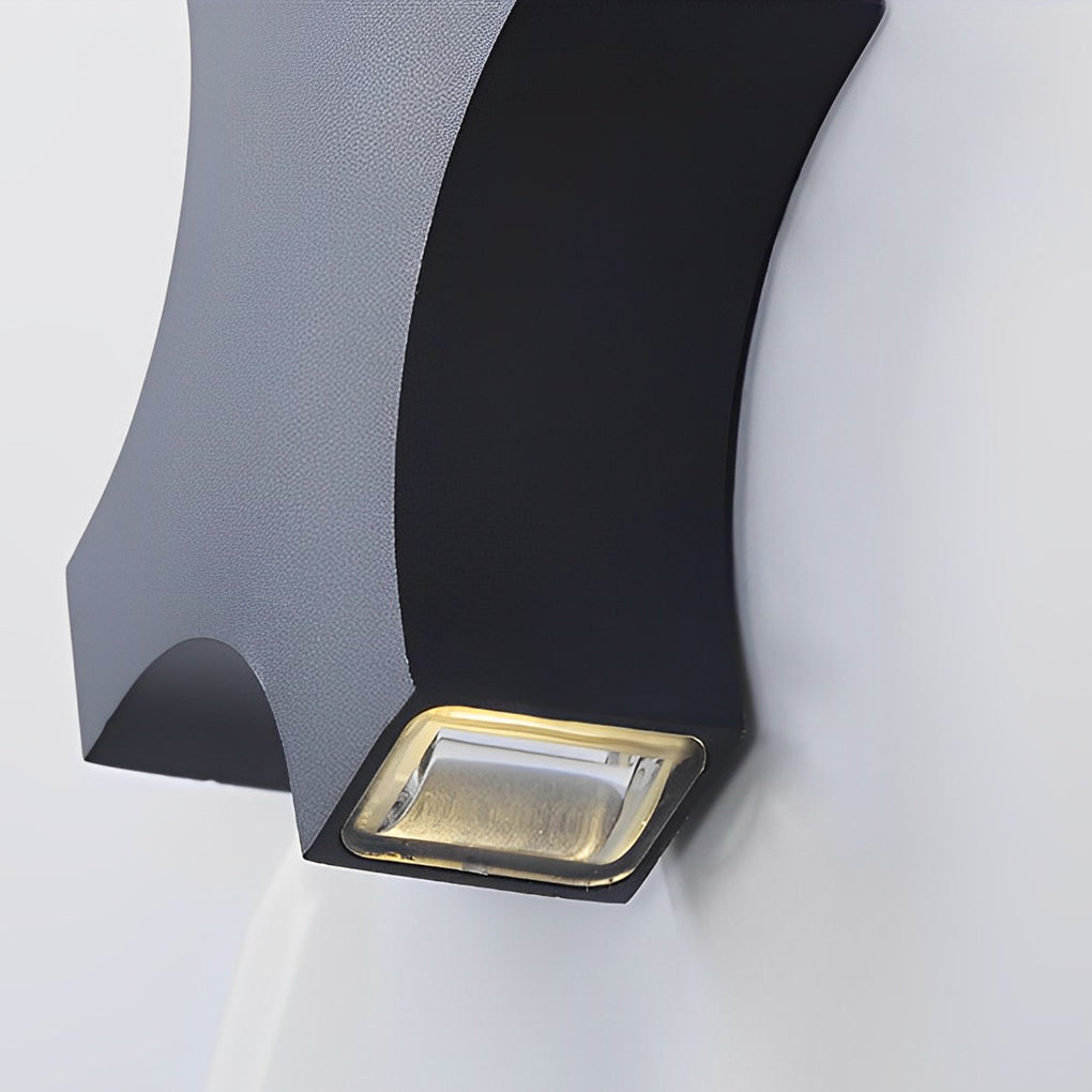 Modern Black LED Outdoor Wall Sconce Waterproof Starlight Decorative Garden Light for Yard and Patio