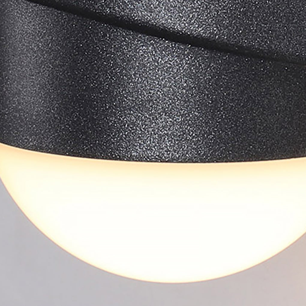 Modern Black LED Outdoor Wall Sconce Waterproof Up and Down Light Fixture for Villa and Patio