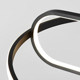 Modern Black LED Pendant Light with Rotatable Inner Ring and Stepless Dimming for Dining Room