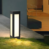 Modern Black LED Solar Pathway Lights Waterproof Outdoor Garden Lawn Lamp