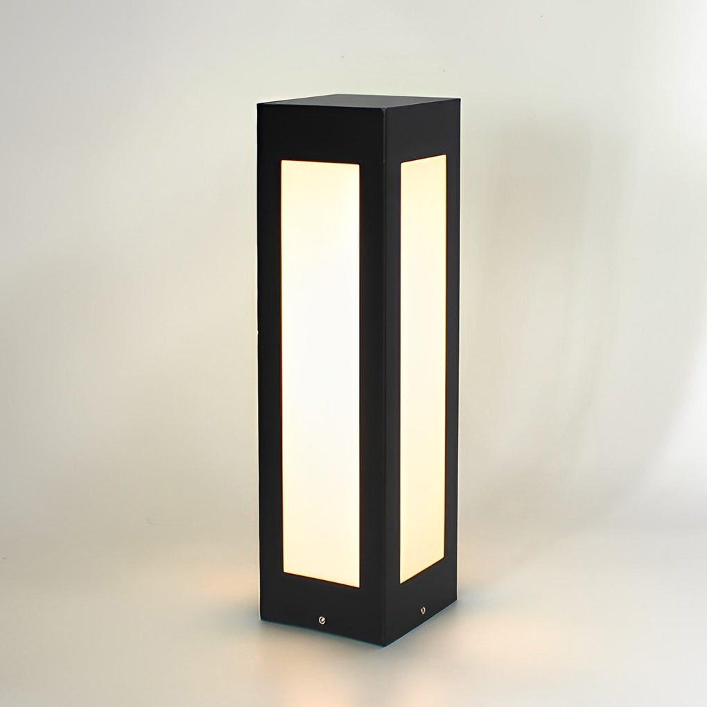 Modern Black LED Solar Pathway Lights Waterproof Outdoor Garden Lawn Lamp