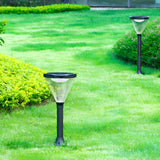 Modern Black LED Solar Pathway Lights Waterproof Outdoor Landscape Garden Post Lighting