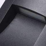 Modern Black LED Waterproof Outdoor Step Lights Recessed Rectangle Stair Wall Sconces IP65