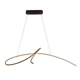 Modern Black Linear LED Pendant Light Dimmable Nordic Kitchen Island Chandelier for Dining Room