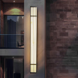 Modern Black Long Strip Outdoor Wall Light Waterproof IP65 LED Sconce for Villa Yard and Garden
