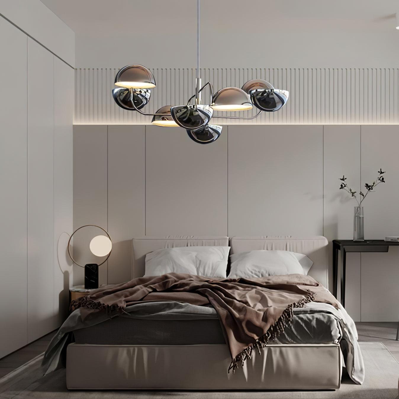 Modern Black Metal Penta Electrolier Chandelier for Contemporary Interior Lighting