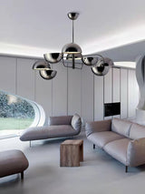 Modern Black Metal Penta Electrolier Chandelier for Contemporary Interior Lighting