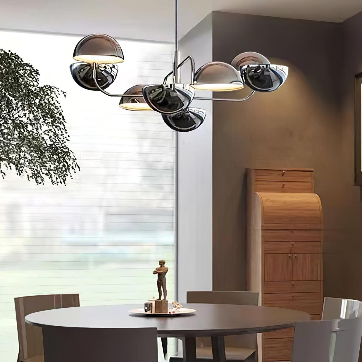 Modern Black Metal Penta Electrolier Chandelier for Contemporary Interior Lighting