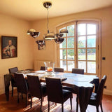 Modern Black Metal Penta Electrolier Chandelier for Contemporary Interior Lighting