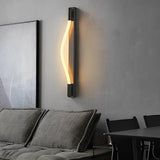 Modern Black Minimalist Flexible LED Wall Light with Handwoven Rope Design for Artistic Interior Decor
