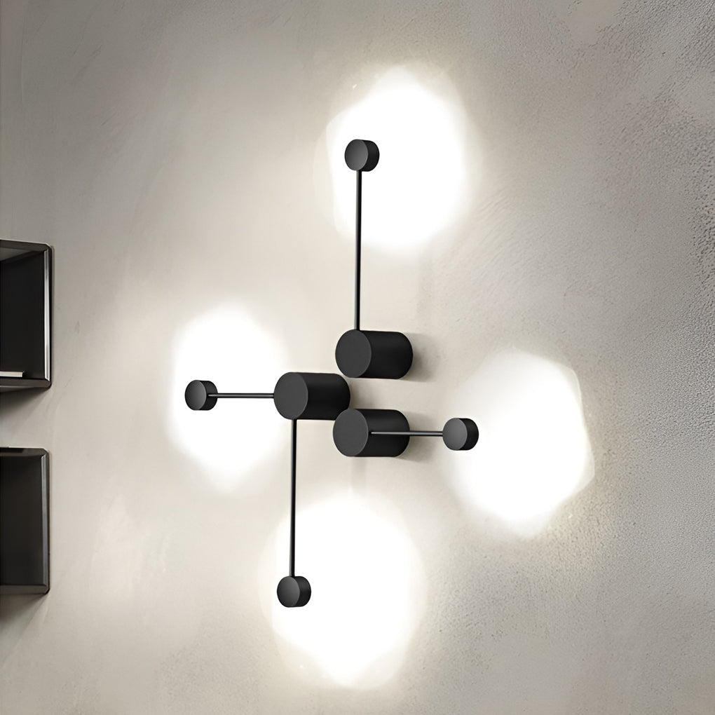 Modern Black Minimalist Linear LED Wall Sconce Nordic Artistic Light for Living Room