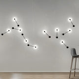 Modern Black Minimalist Linear LED Wall Sconce Nordic Artistic Light for Living Room