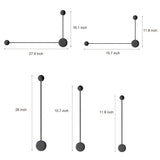 Modern Black Minimalist Linear LED Wall Sconce Nordic Artistic Light for Living Room