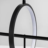 Modern Black Nordic LED Chandelier with Circular Glass Bubbles for Dining Room Lighting