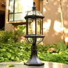 Modern Black Outdoor Fence Post Light Waterproof Aluminum Pillar Lantern Fixture