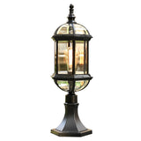 Modern Black Outdoor Fence Post Light Waterproof Aluminum Pillar Lantern Fixture