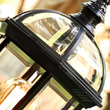 Modern Black Outdoor Fence Post Light Waterproof Aluminum Pillar Lantern Fixture
