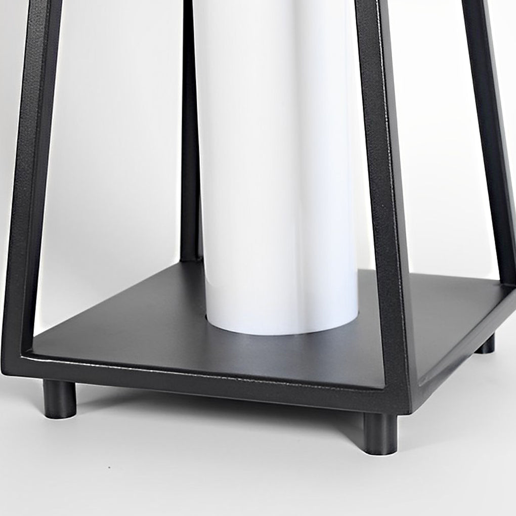 Modern Black Outdoor Floor Lamp Waterproof Portable LED Garden Light with Handle